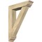 Ekena Millwork Traditional Traditional Rough Sawn Bracket w/ Offset Brace, Douglas Fir, 6"W x 24"D x 32"H BKT0604X24X32TRA01RDF - alternate 1